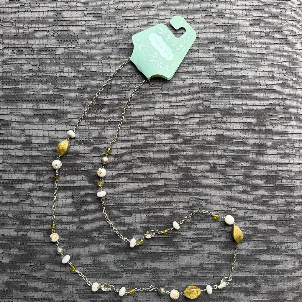 Maurices Silver And Gold Beaded Necklace